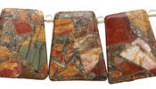 Red Creek Jasper w/ Pyrite Ladder 20-23x24-26mm