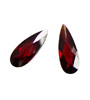 Garnet Faceted Flat Teardrop 7x18mm