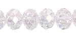 Clear AB Crystal Faceted Rondelle 14mm