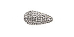 Crystal Pave (w/ Preciosa Crystals) Teardrop 19x10mm (1.5mm hole)