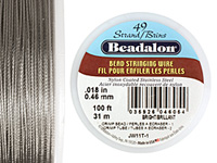 Beadalon Bright .018" 49 Strand Wire 100ft.