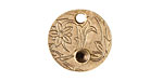 Nunn Design Antique Gold (plated) Decorative Small Circle Bezel Tag 20mm