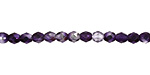 Czech Fire Polished Glass Coated Mirror Indigo Round 4mm