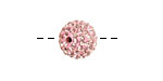 Light Rose Pave Round 12mm (1.5mm hole)