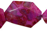 Ruby Crazy Lace Agate Faceted Flat Slab 35-45x25-35mm