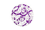 Lillypilly Purple Cherry Blossom Anodized Aluminum Disc 25mm, 24 gauge