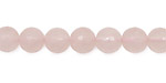 Rose Quartz Faceted Round 8mm