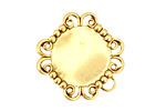 Stampt Antique Gold (plated) Lace Banded Round Setting 15mm
