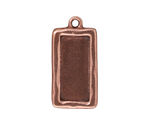 TierraCast Antique Copper (plated) Rectangle Frame Drop 15x31mm
