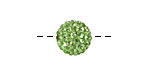 Peridot Pave Round 12mm (1.5mm hole)
