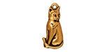 TierraCast Antique Gold (plated) Sitting Cat Charm 10x22mm