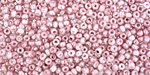 TOHO Marbled Opaque White/Pink Round 11/0 Seed Bead