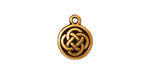 TierraCast Antique Gold (plated) Celtic Round Charm 12x15mm