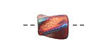 Xaz Raku Stan's Rust Twisted Brick 13-16x9-10mm
