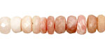 Pink Opal Faceted Rondelle 4-6x9-10mm