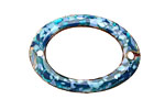 C-Koop Enameled Metal Blue Mix Large Oval Link 34-38x24-25mm