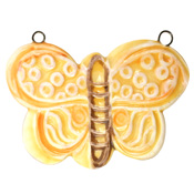 Jangles Ceramic Yellow/Orange Butterfly Pendant 56x35mm