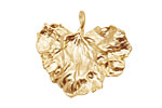 Ezel Findings Gold (plated) Cabbage Leaf Link 30x27mm