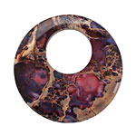 Purple Impression Jasper Coin Pendant 40mm
