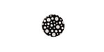 Lillypilly Black Scattered Dots Anodized Aluminum Disc 11mm, 22 gauge
