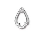 TierraCast Rhodium (plated) Trefoil Charm 16x24mm