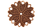Stampt Antique Copper (plated) Nouveau Flower Pendant 32mm
