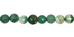 Green Line Agate Faceted Round 6mm