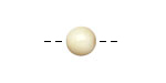 Tagua Nut Cream Round 9mm