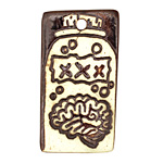 Earthenwood Studio Ceramic Brain in a Jar Pendant 24x43mm
