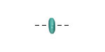 Tagua Nut Turquoise Large Hole Rondelle 3x8mm