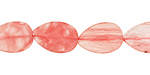 Cherry Quartz Faceted Flat Teardrop 17x12mm