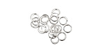 Silver (plated) Round Jump Ring 4mm, 21 gauge