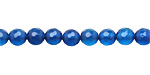 Sky Blue Agate Faceted Round 6mm
