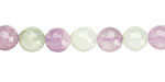 Multi Gemstone (Cape Amethyst & New Jade) Faceted Round 8mm