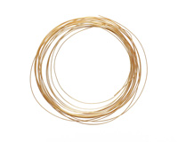 Soft Flex Silver Plated Gold Half Round Craft Wire 21 gauge, 4 yards