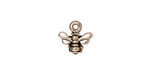 TierraCast Antique Silver (plated) Small Honeybee Charm 11mm