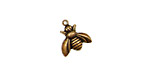 Stampt Antique Copper (plated) Honey Bee Charm 12mm