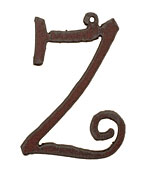 The Lipstick Ranch Rusted Iron Letter Z Pendant 35x49mm