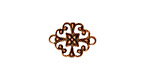 Stampt Antique Copper (plated) Clover Connector 16x12mm