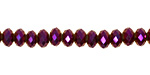Metallic Gold Raspberry Crystal Faceted Rondelle 6mm