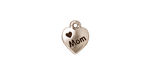 TierraCast Antique Silver (plated) Love Mom Charm 10x12mm