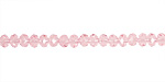Light Rose Crystal Faceted Rondelle 4mm