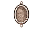 Nunn Design Antique Silver (plated) Traditional Oval Bezel Pendant Link 31x19mm