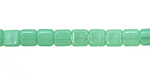 Czech Glass Milky Peridot Square 6mm