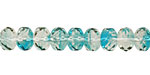 Czech Glass Fish Bowl Fire Polished Rondelle 6x9mm