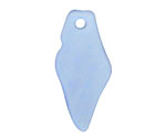 Light Sapphire Recycled Glass Shard Drop 17x37mm