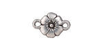 TierraCast Antique Silver (plated) Flower Link 19x13mm