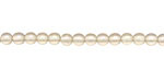 Czech Glass Luster Iris Light Smoky Topaz Round 4mm