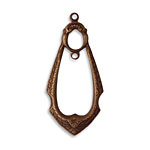 Vintaj Natural Brass Gypsy Drop 19x42mm