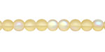 Czech Glass Matte Light Topaz AB Round 6mm